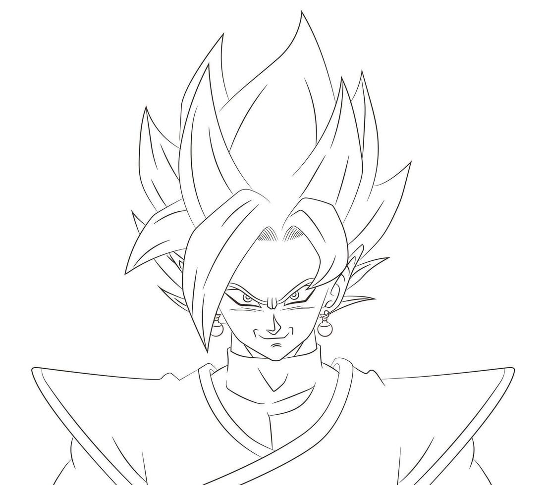 Zamasu fusion only traced ready to paint vector