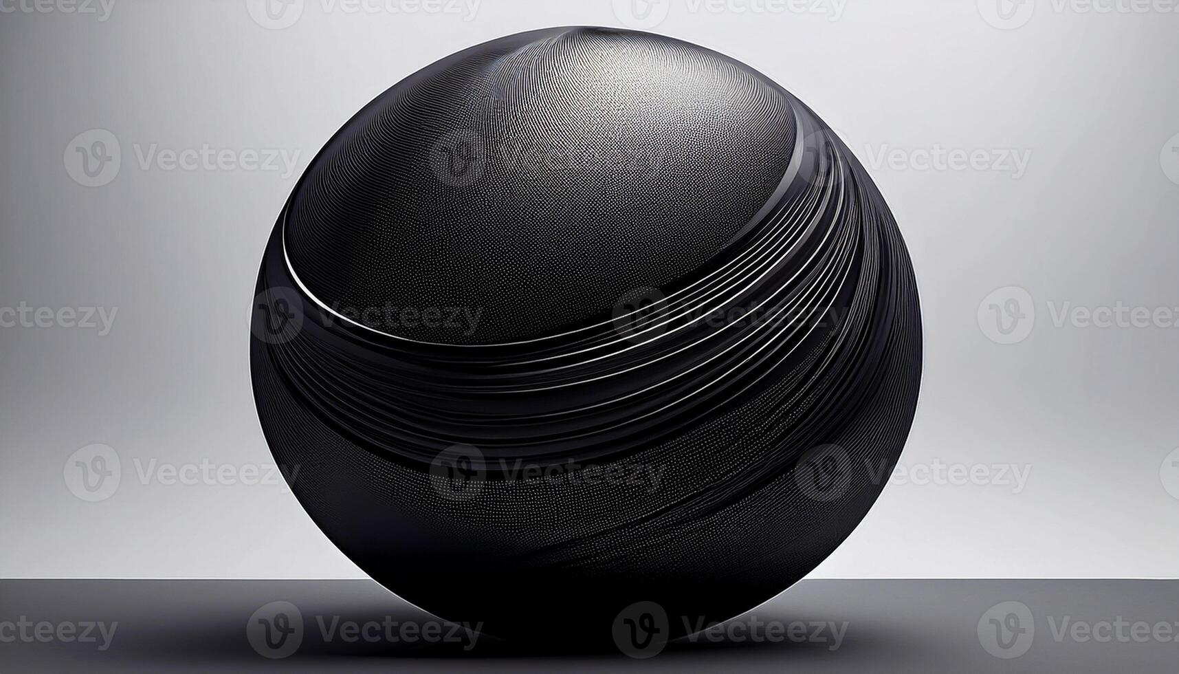 A black egg with a curved surface on a white surface photo