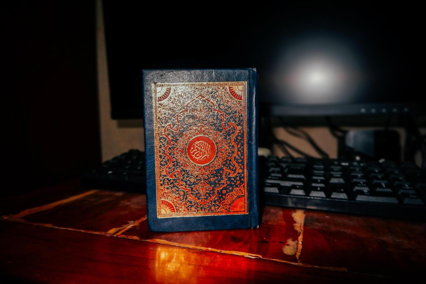 closeup of holy quran photo