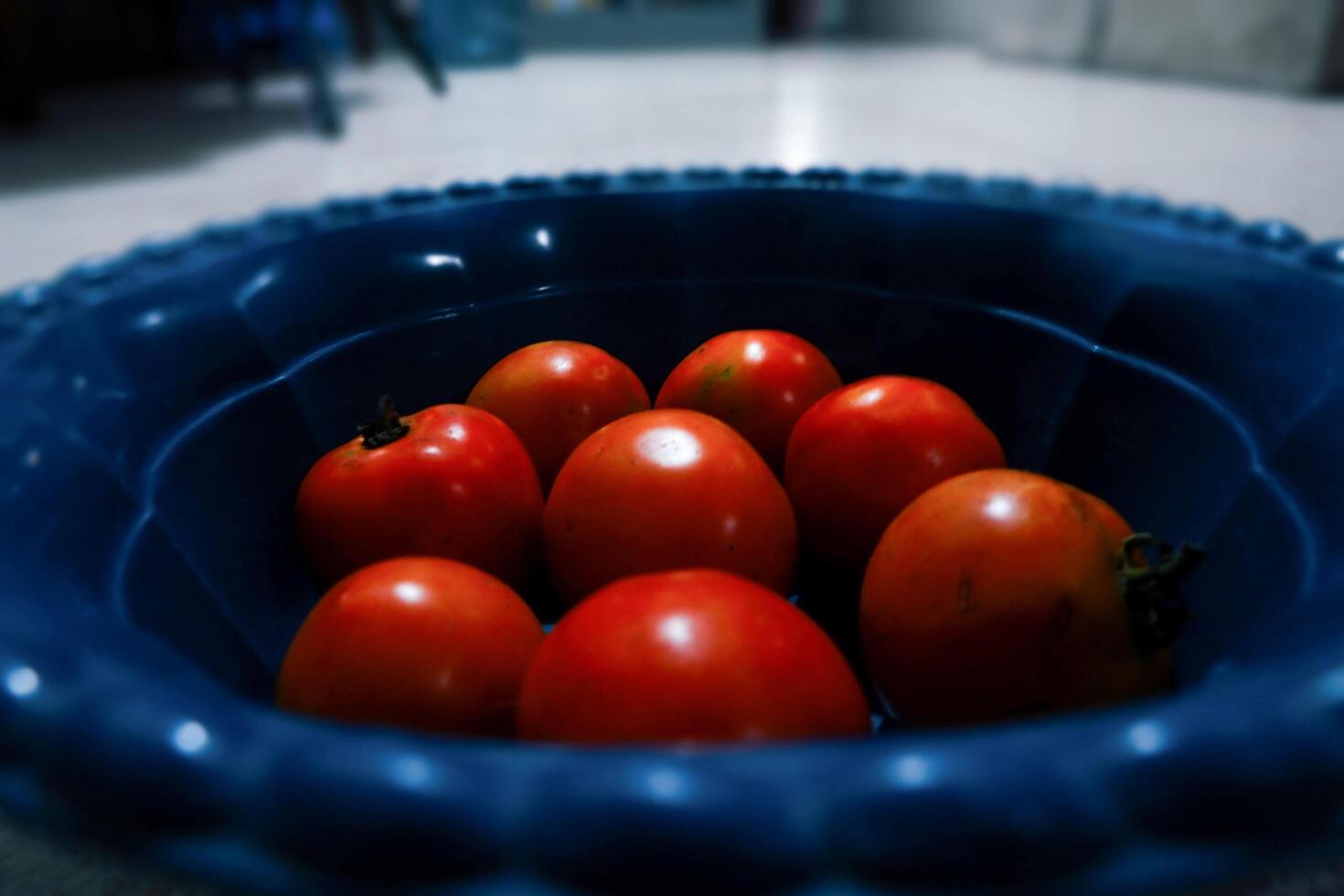 Delicious red tomatoes photo
