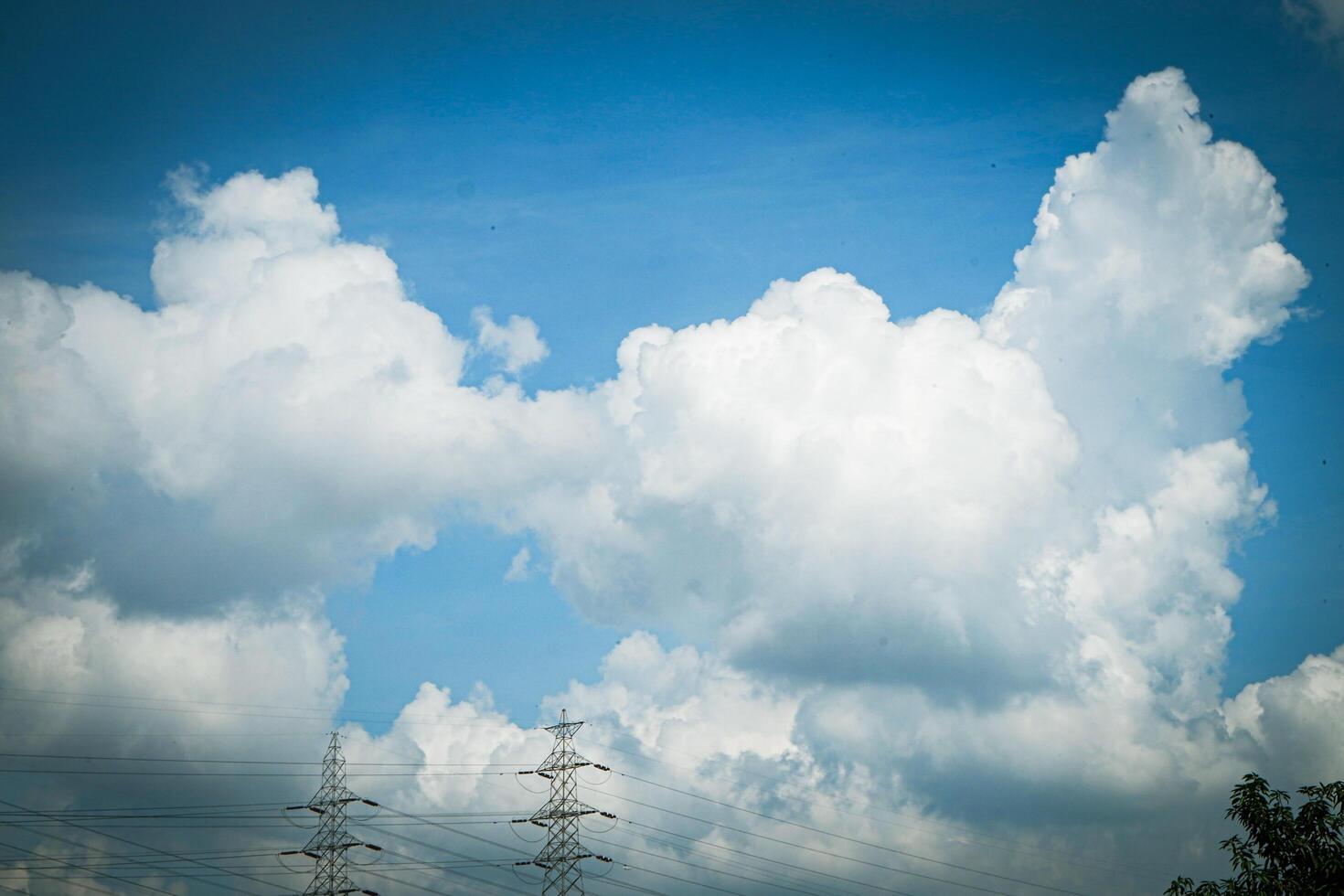 cumulus clouds in the sky photo