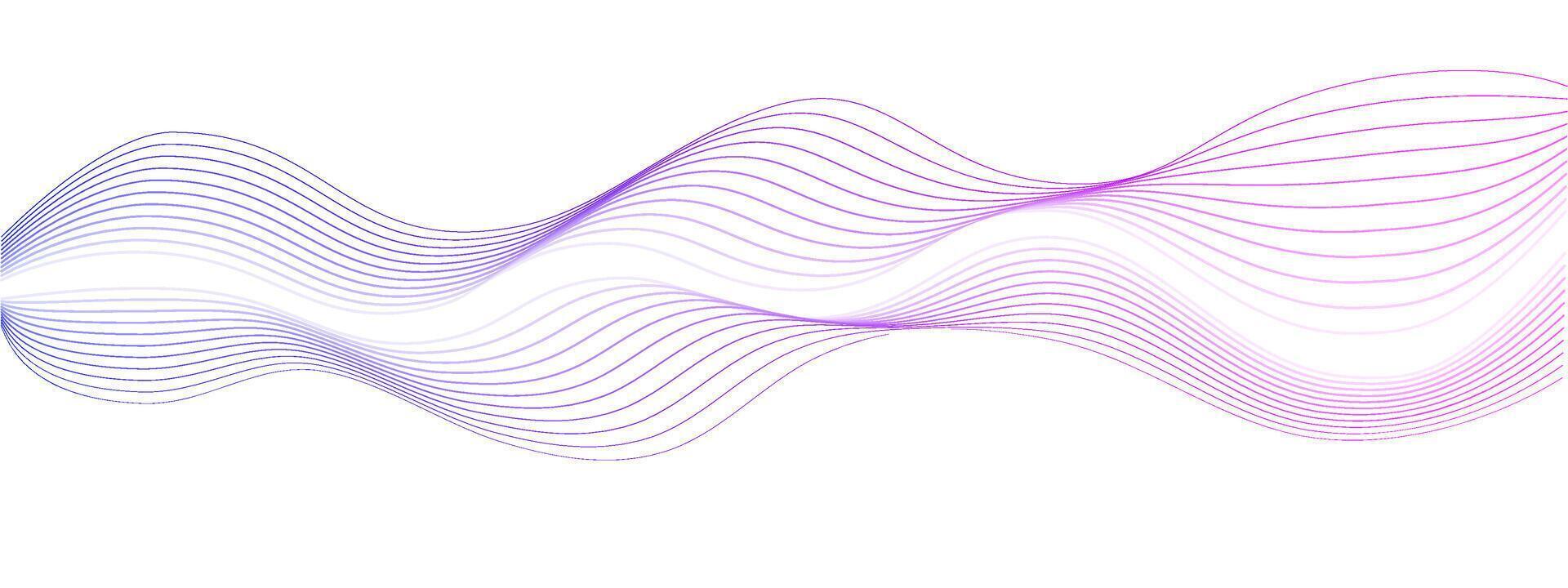 Abstract gradient colorful wave line element. Wave with blend lines . A curved wavy line . Digital equaliser of a frequency track. vector