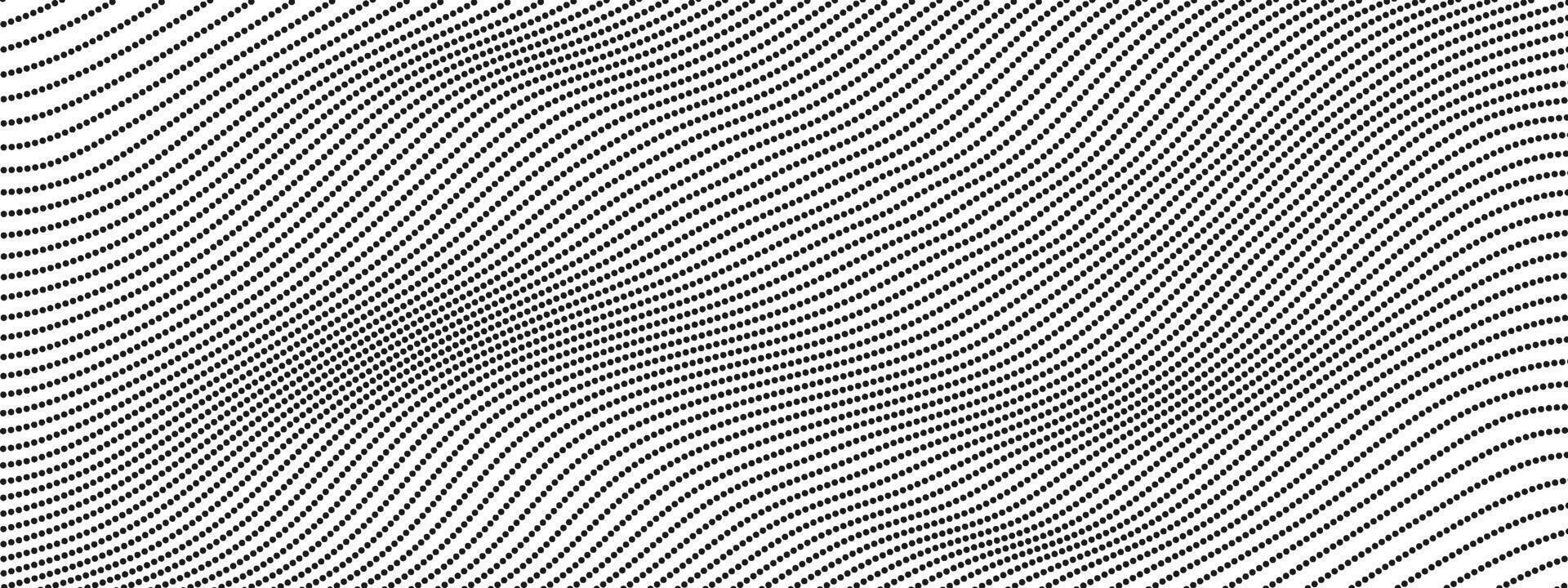 Abstract dotted background of curving wavy lines. deformed wave horizontal gray stripes. Dynamic composition of linear dot figure. vector