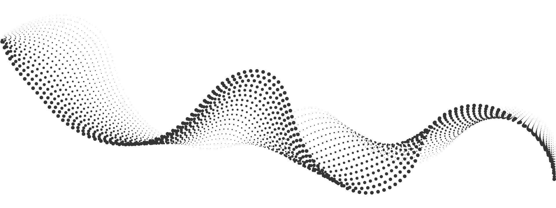 Futuristic abstract shapes halftones, smooth wavy dotted lines, gradient curved stripes. abstract digital wave particles. Modern design for equalizer. vector