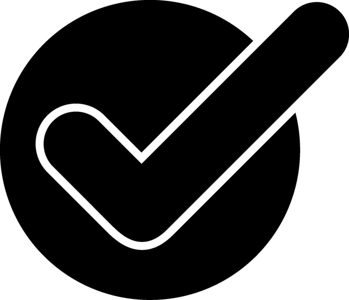 Checkmark Glyph Svg Icon vector