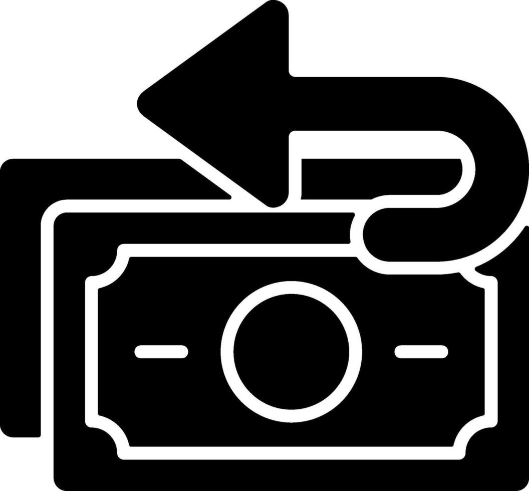 Refund Solid Style Icon vector