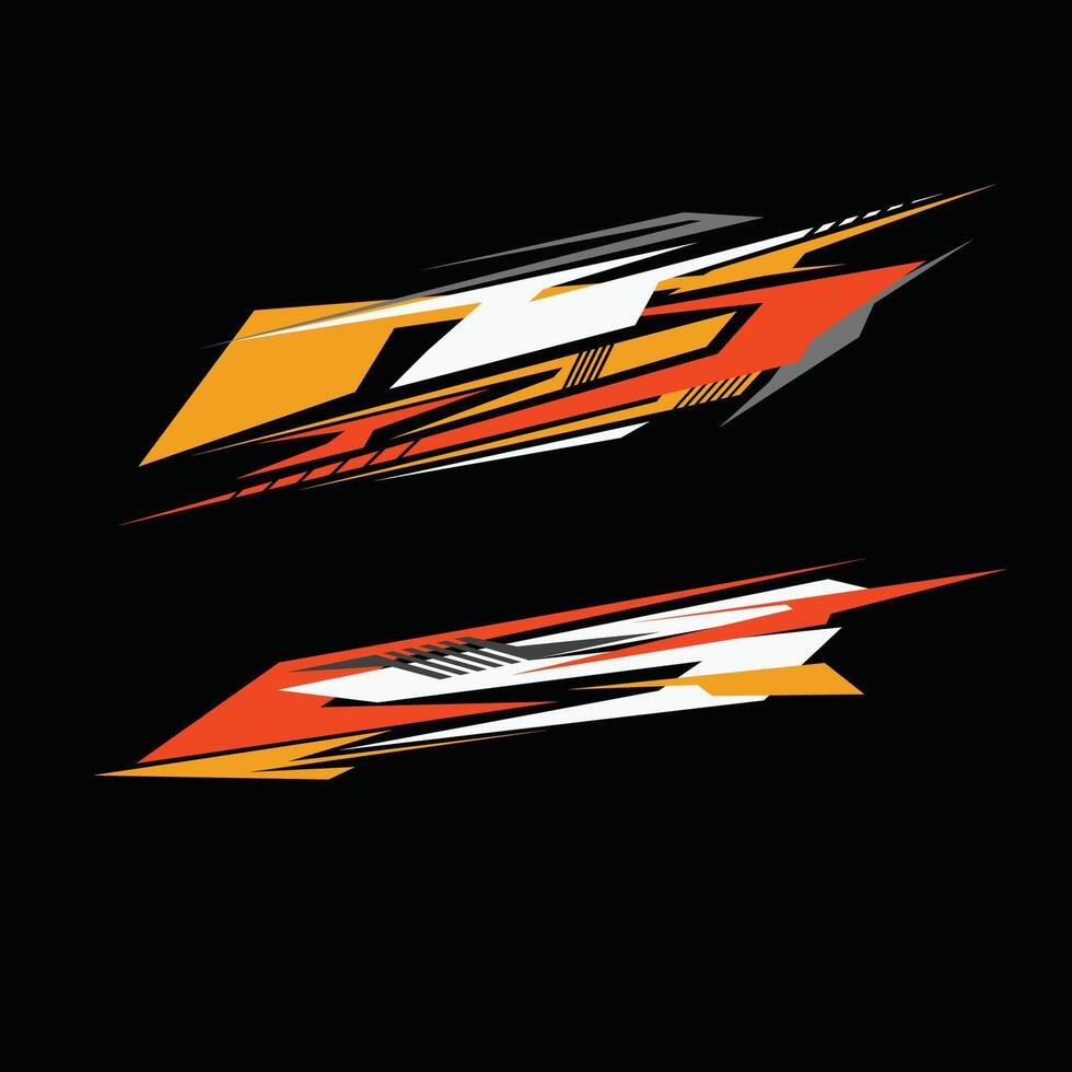 car wrapping decal template design vector