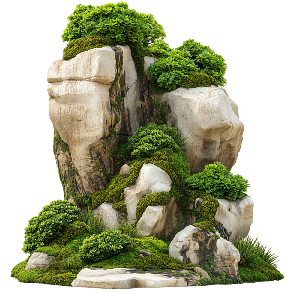Dramatic rock formation its rugged texture and imposing presence On Transparent Background png