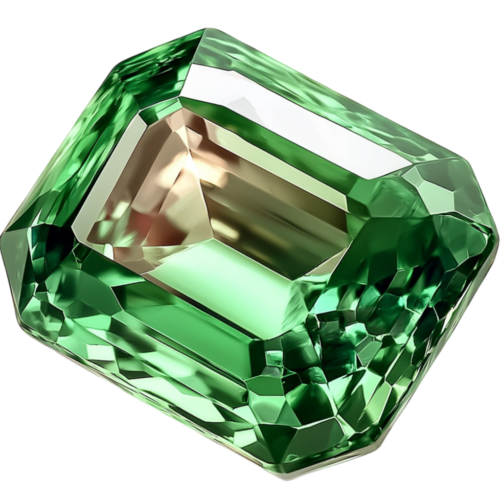 Brilliant green emerald gemstone captivating sparkle a precious jewel On Transparent Background png