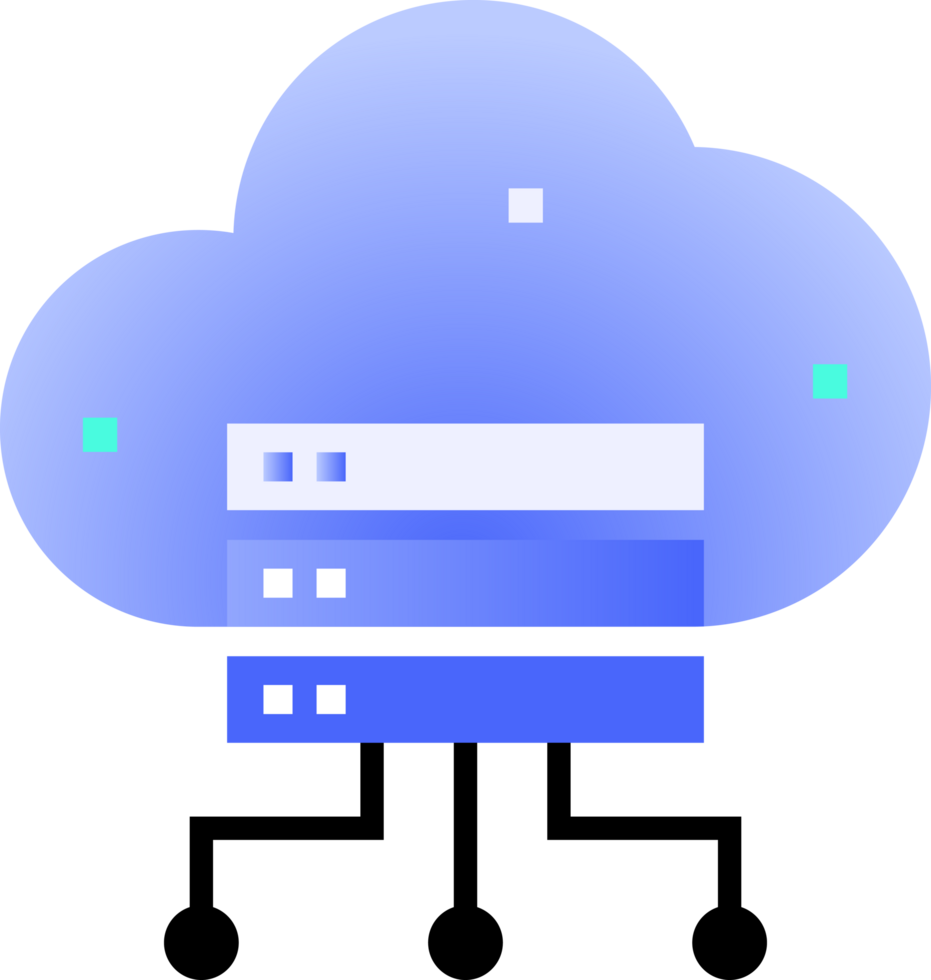 Cloud Data Center and Edge Computing Smart Manufacturing and Industry Icon Illustration clipart png