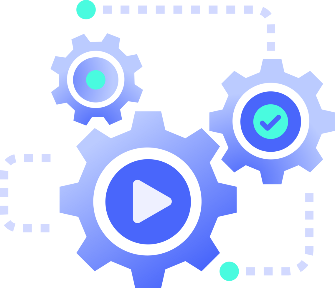 Automated Quality Control Systems process automation Smart Manufacturing and Industry Icon Illustration clipart png