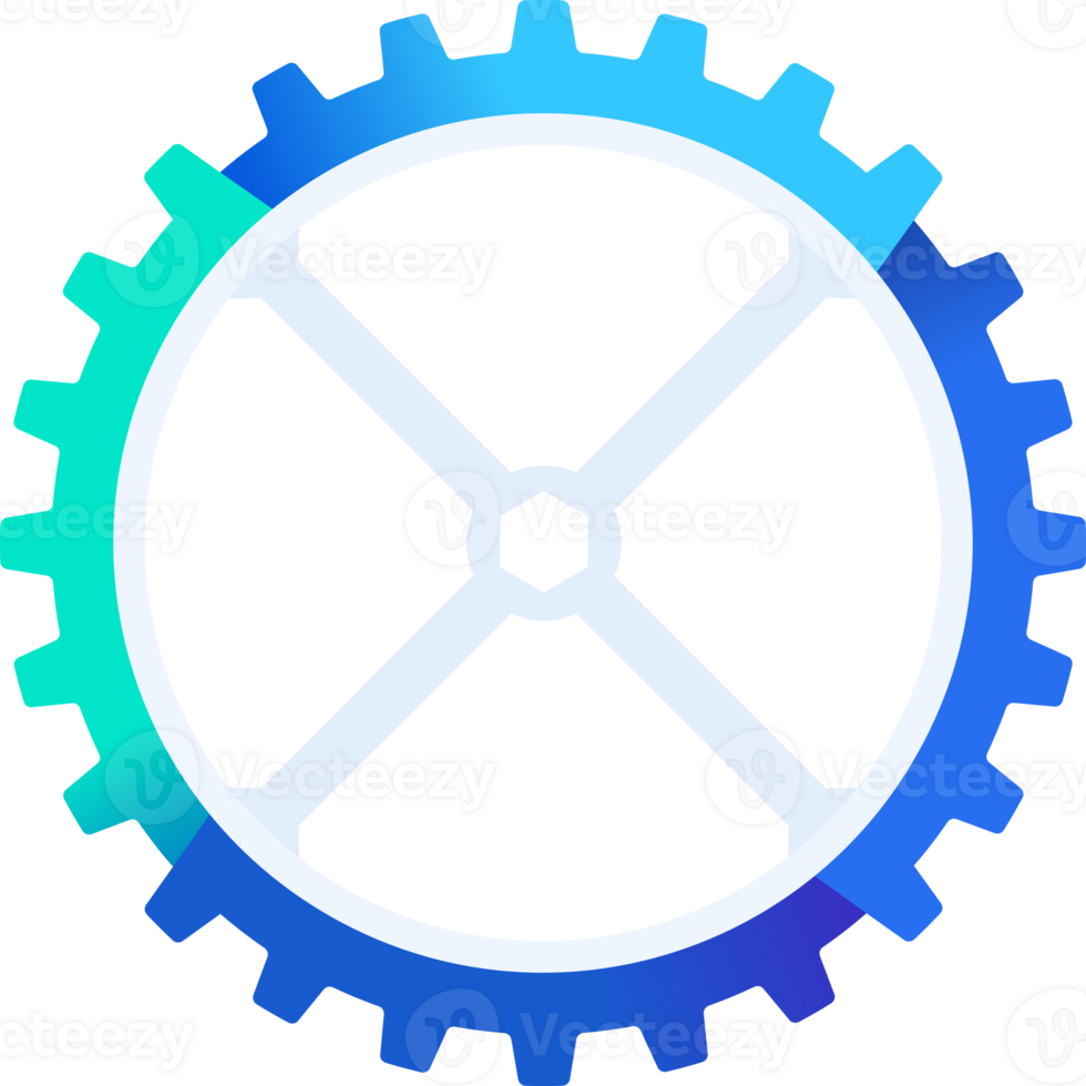 4 Gear Process Flow Diagram Infographic Template Presentation clipart png