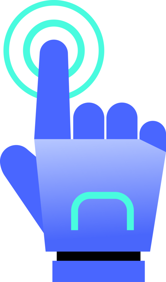Robot Hand Touch Click Smart Manufacturing and Industry Icon Illustration clipart png