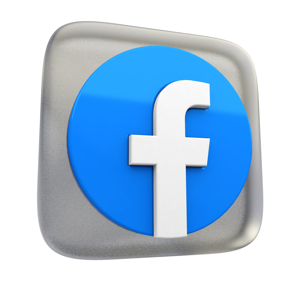 Square Facebook 3D Render Icon png