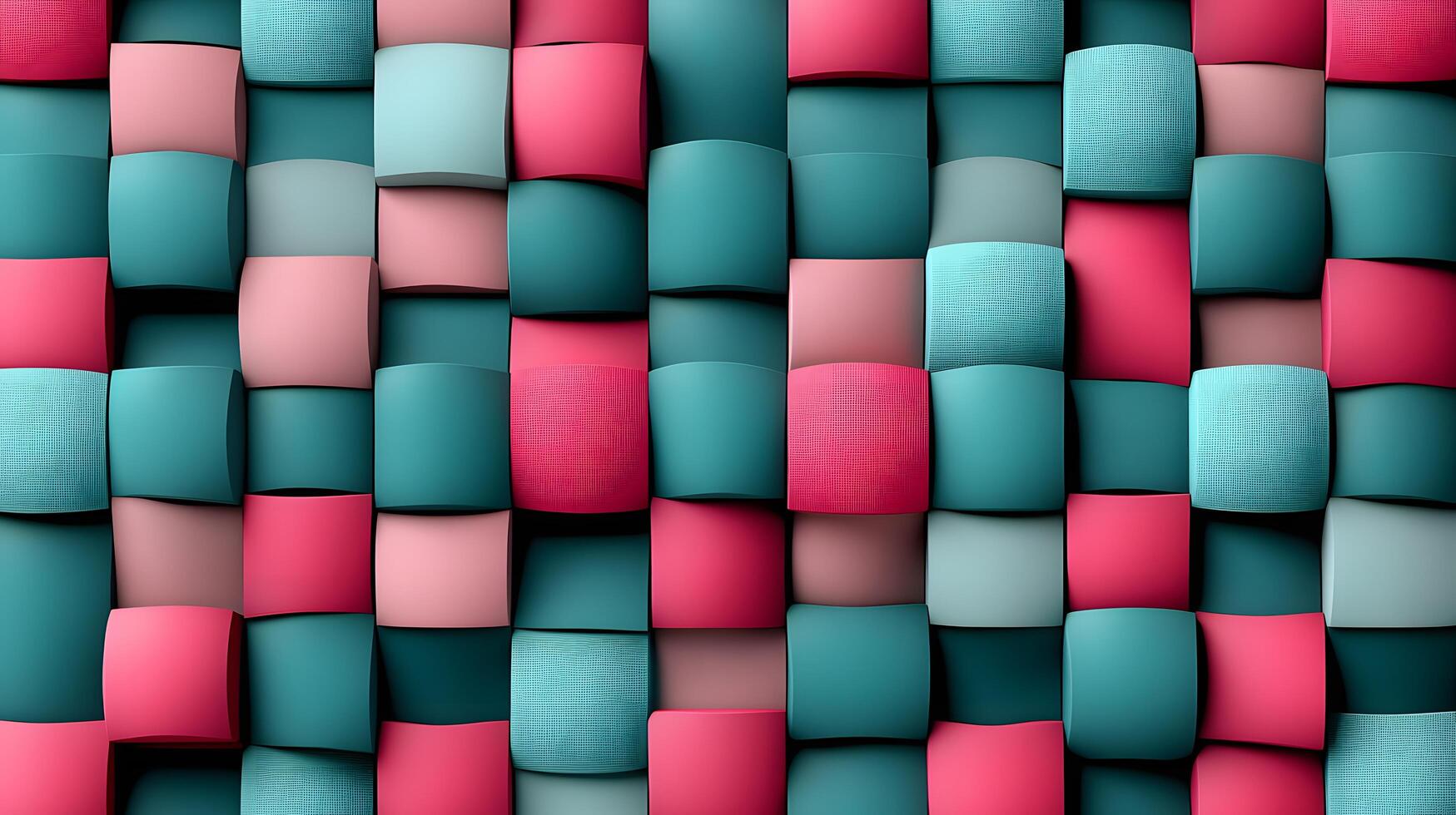 Colorful Fabric Textures Interwoven in a Decorative Pattern of Light Pink and Turquoise Shades for Modern Design Projects and Creative Uses photo