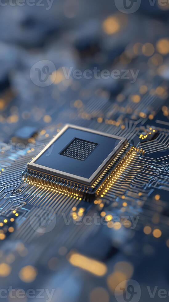 A close up of a computer chip photo
