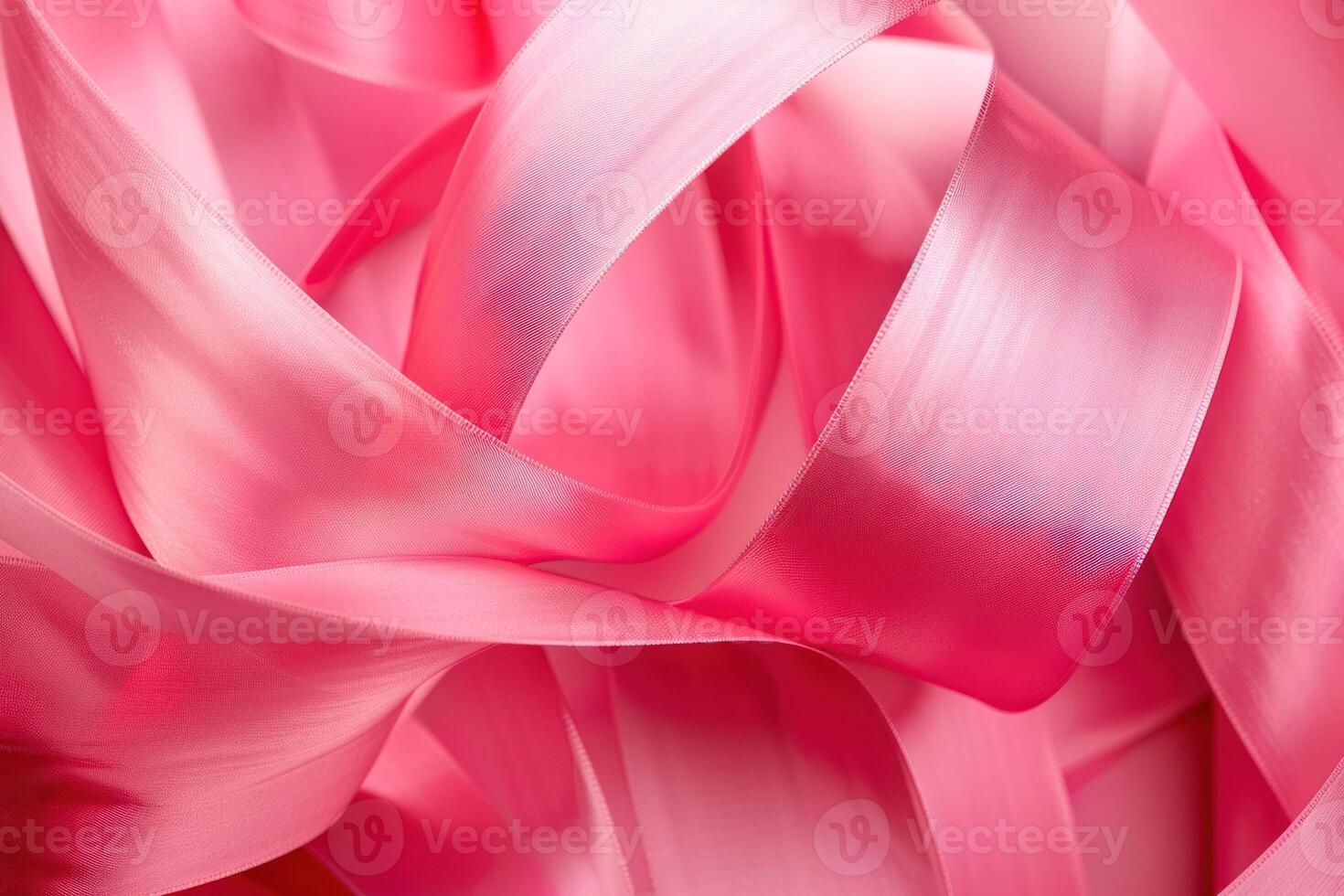 A close up of pink ribbon photo