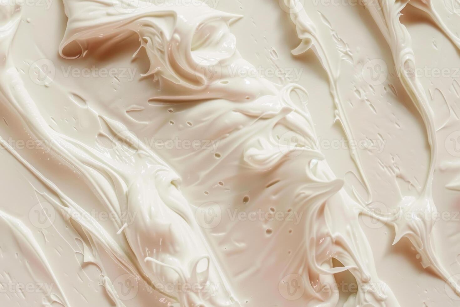 A close up of a white cream on a surface photo