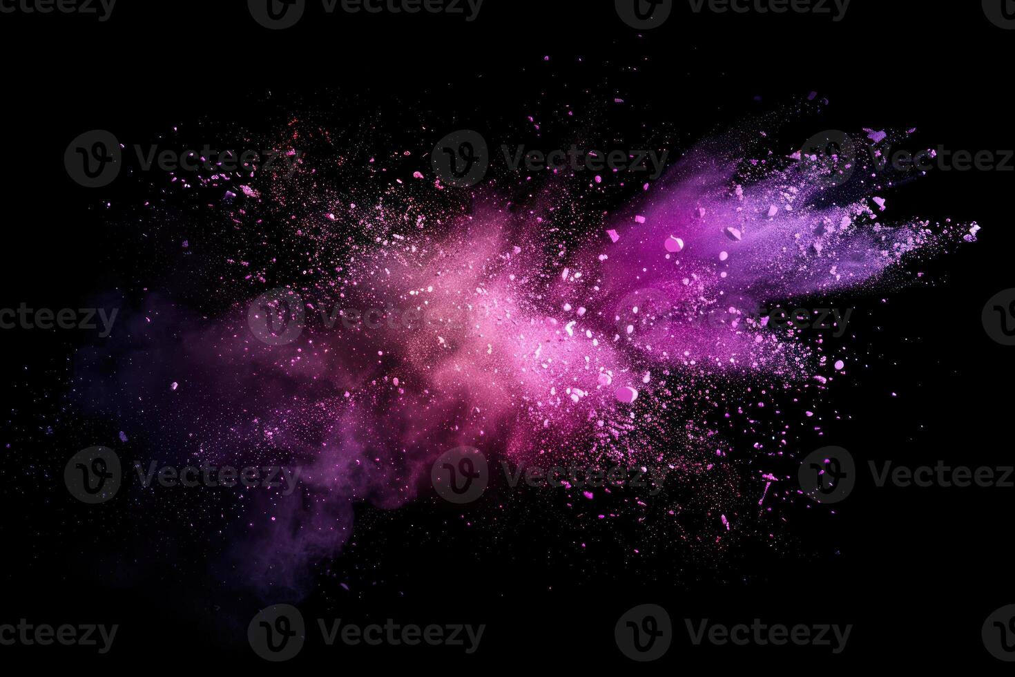 A purple powder is being thrown into the air photo