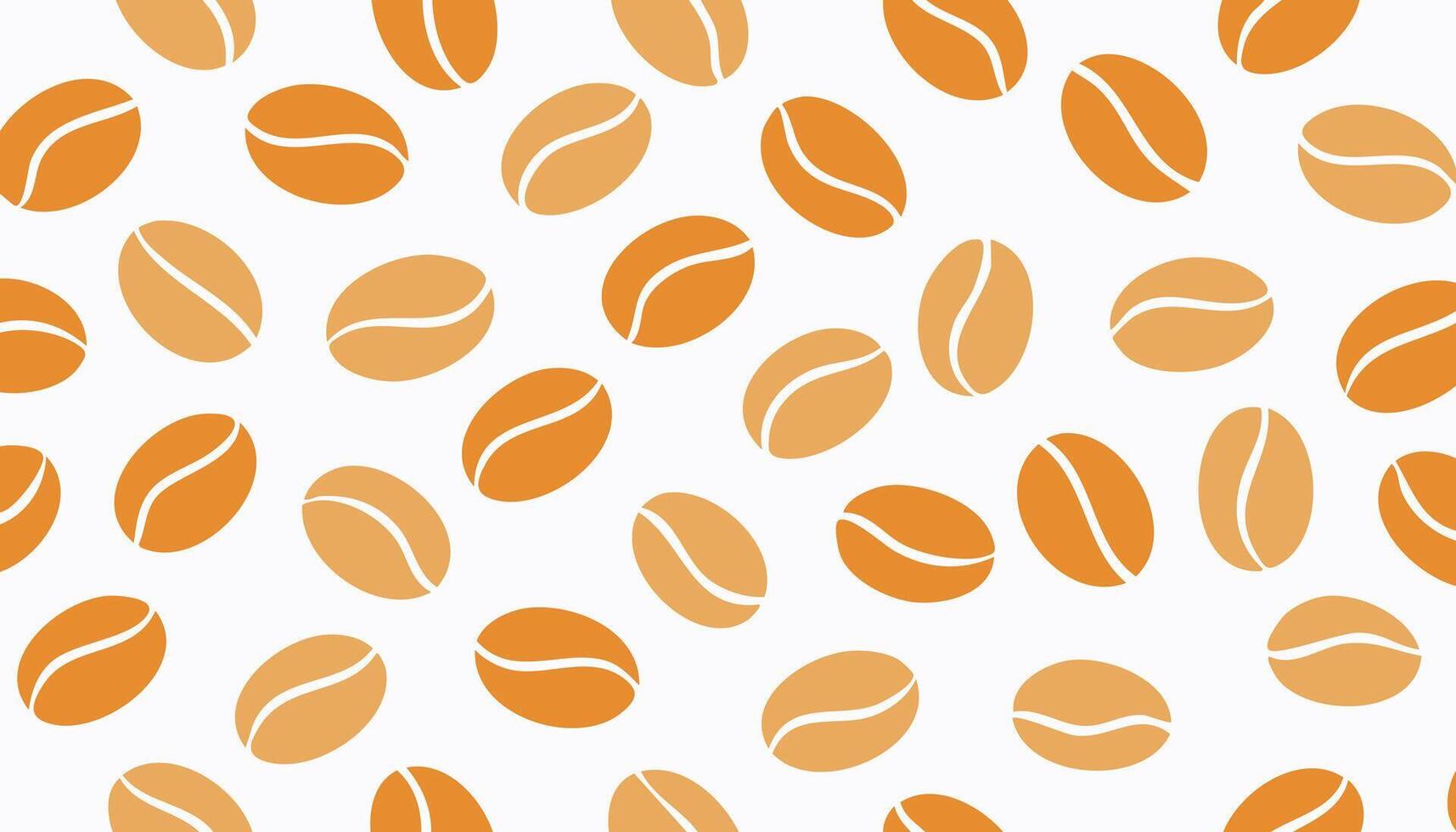 A soft and colorful flat pattern of coffee beans. Playful tone with repeat layout perfect for branding, wrapping, or cafe menu backgrounds. vector