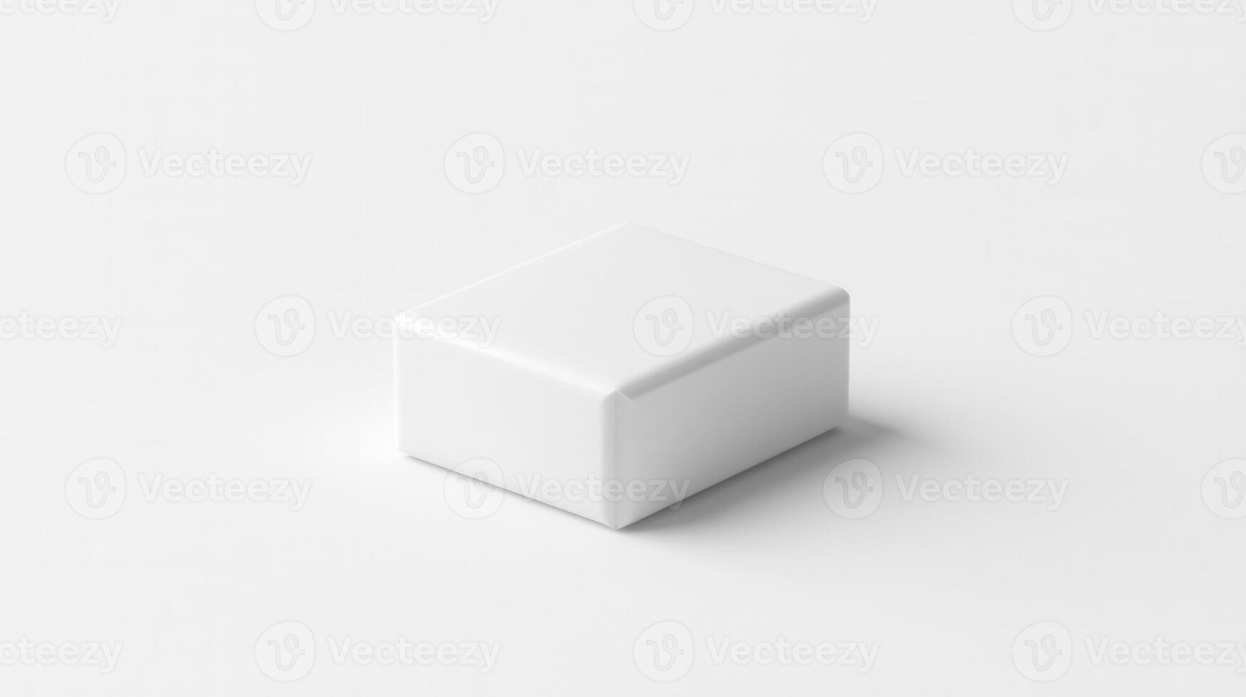 A white cube on a plain surface photo