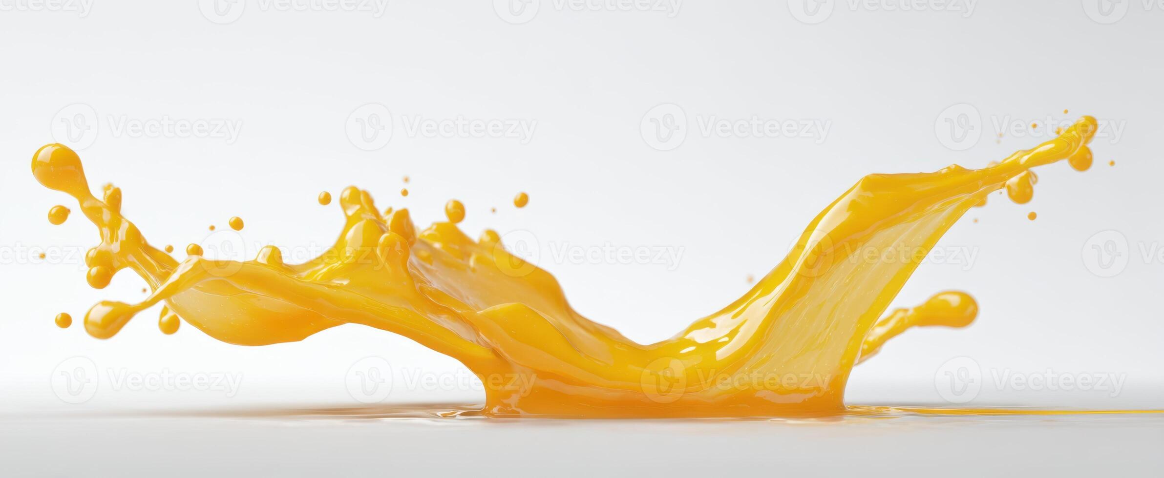 The vibrant yellow splash of liquid creating an energetic visual impact photo