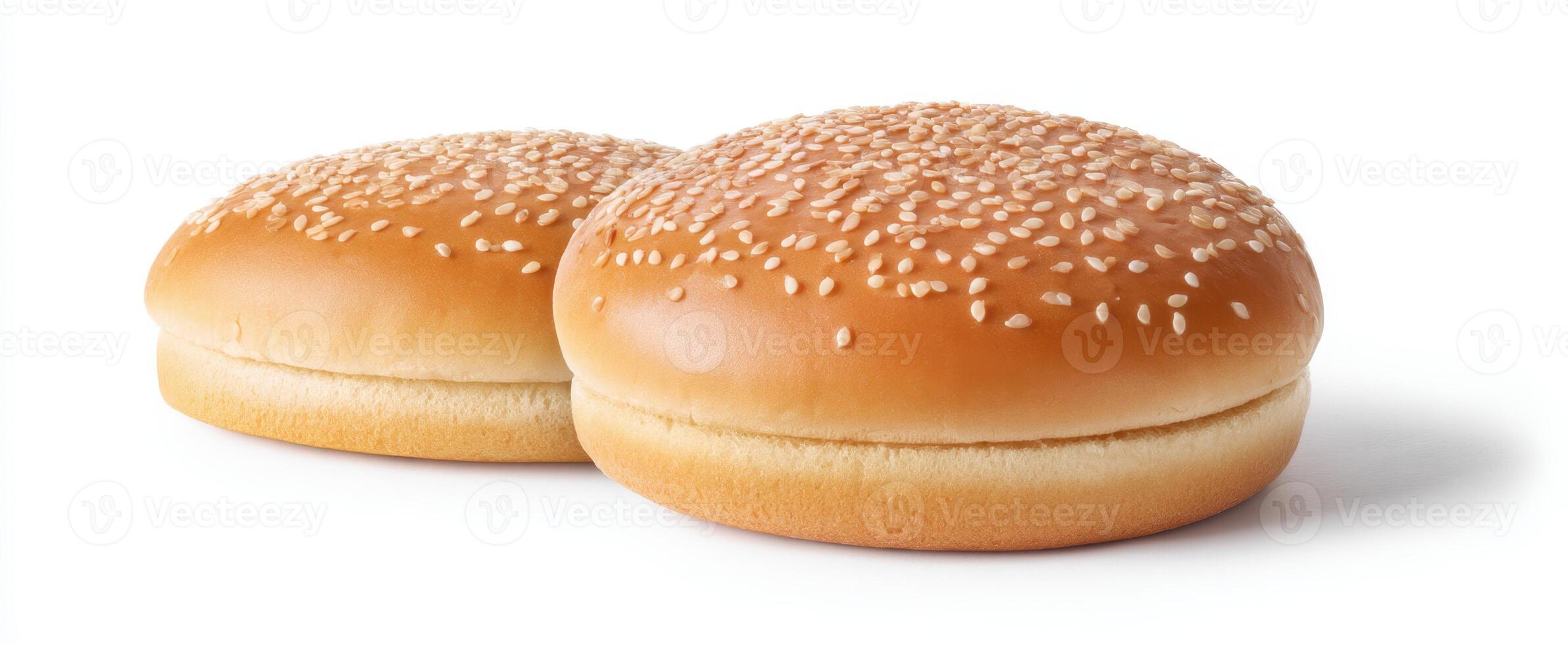 The fresh sesame buns ready for delicious culinary creations photo