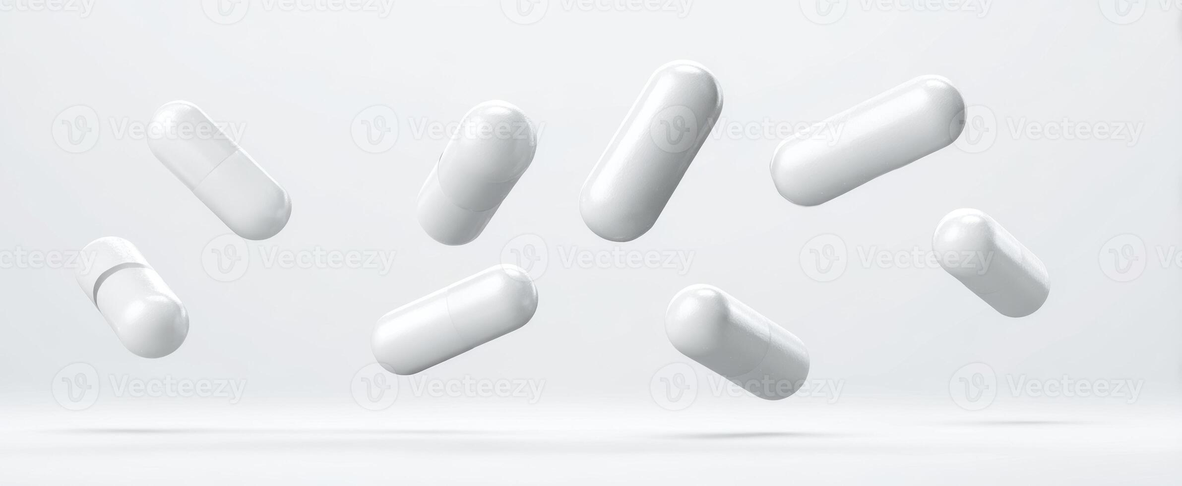 The Floating White Capsules A Modern Approach to Health and Wellness photo