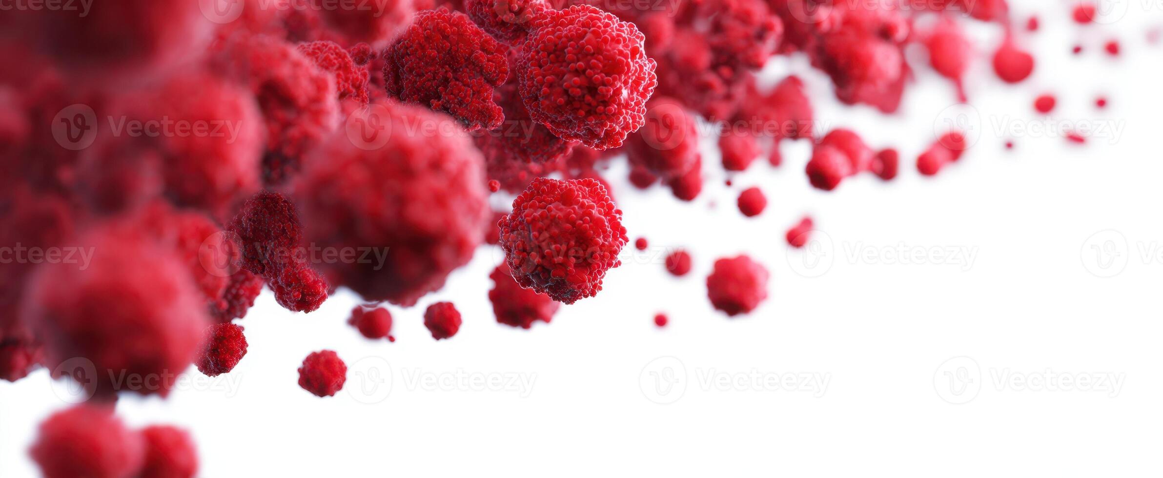 The red cellular structure illustrating intricate biological processes in healthcare. photo