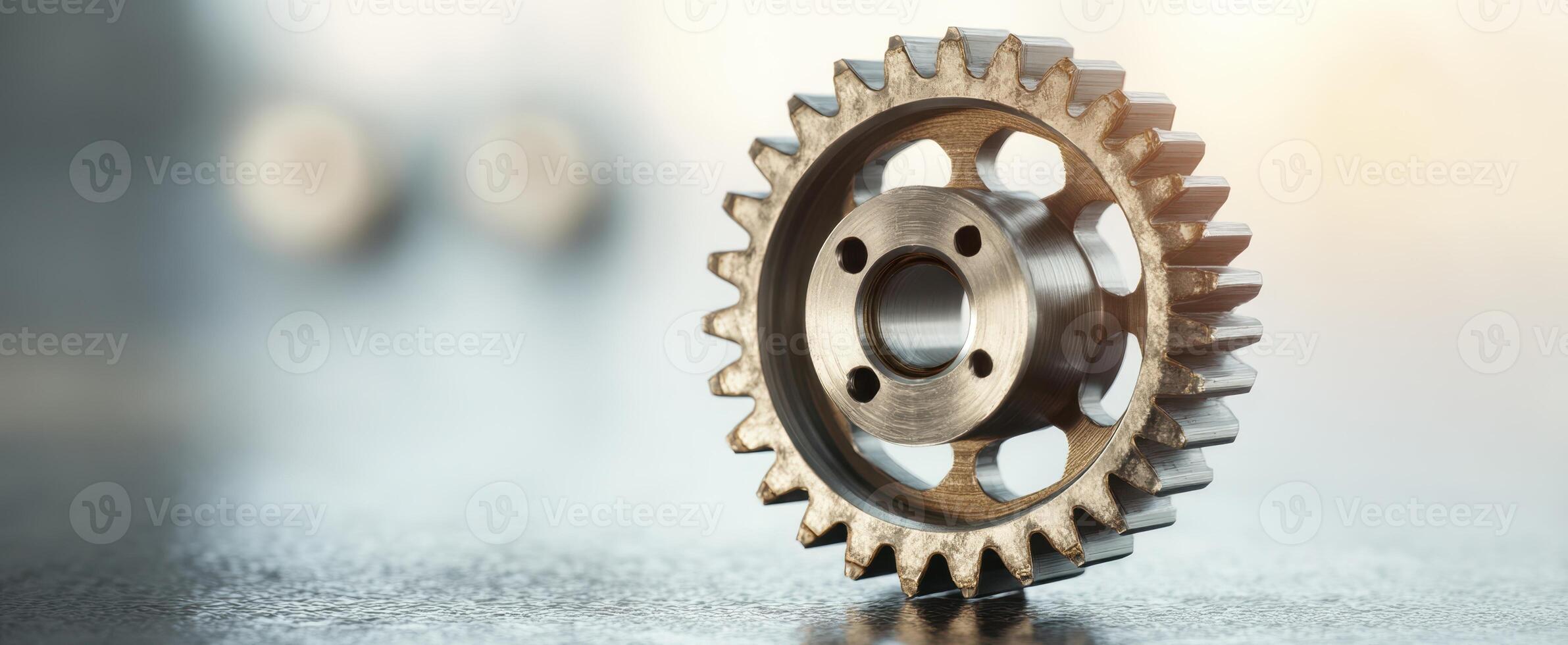 The intricate gear showcasing precision engineering and industrial design. photo