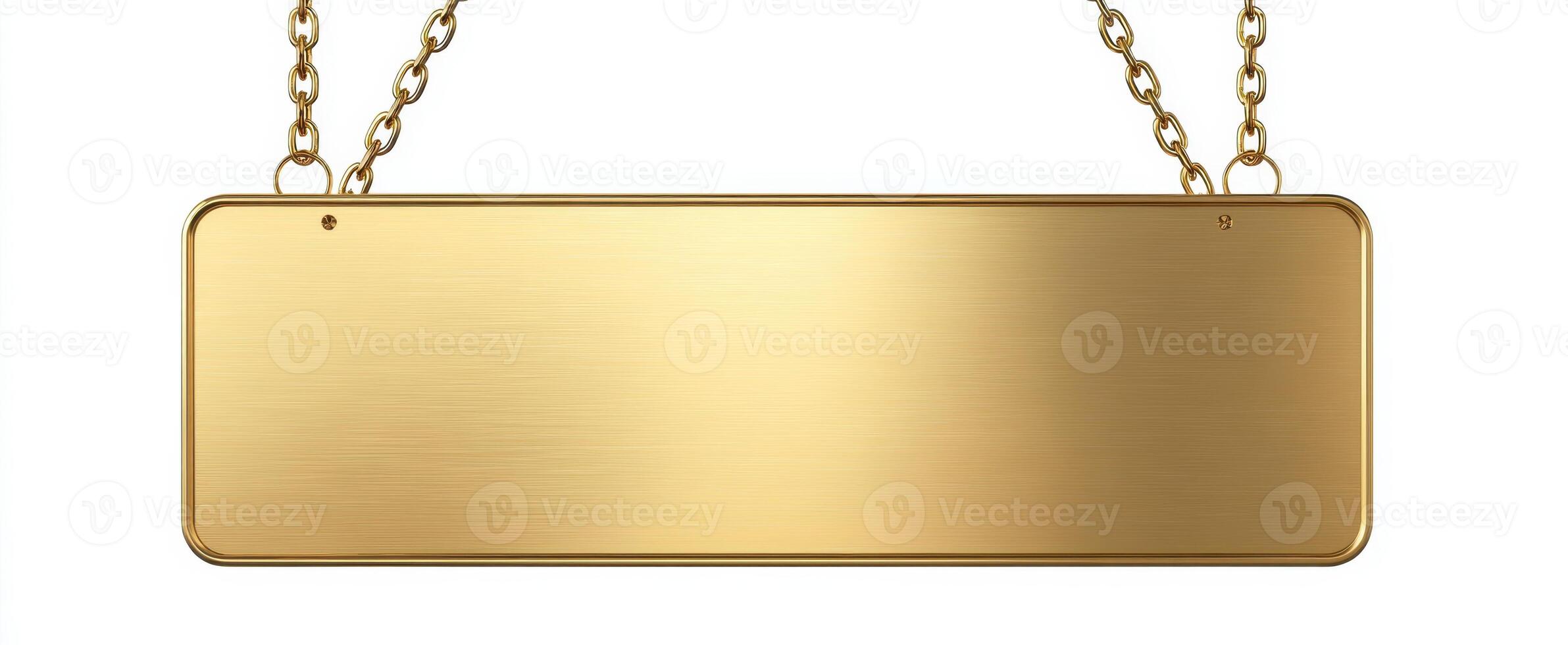 The elegant gold sign ready for custom branding and decoration photo