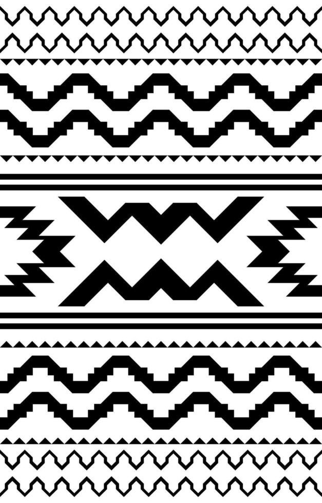 Aztec pattern, black fabric pattern, seamless geometric pattern, Navajo pattern vector