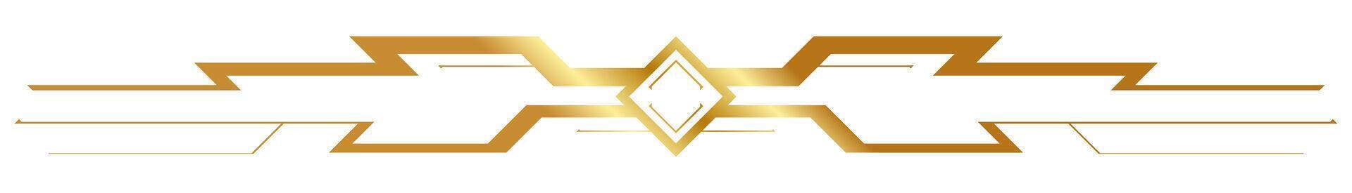 Golden Aztec Tribal Text Border, Graphic Decoration Element, Luxury Text Decoration vector