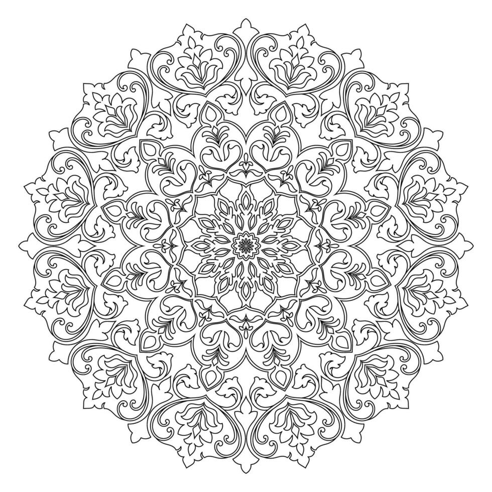 Abstract flower lines, Mandala flowers, Lines for coloring, Mandala lines vector