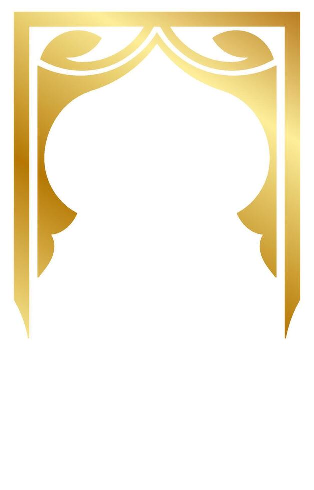 Luxurious golden frame Hindu vector