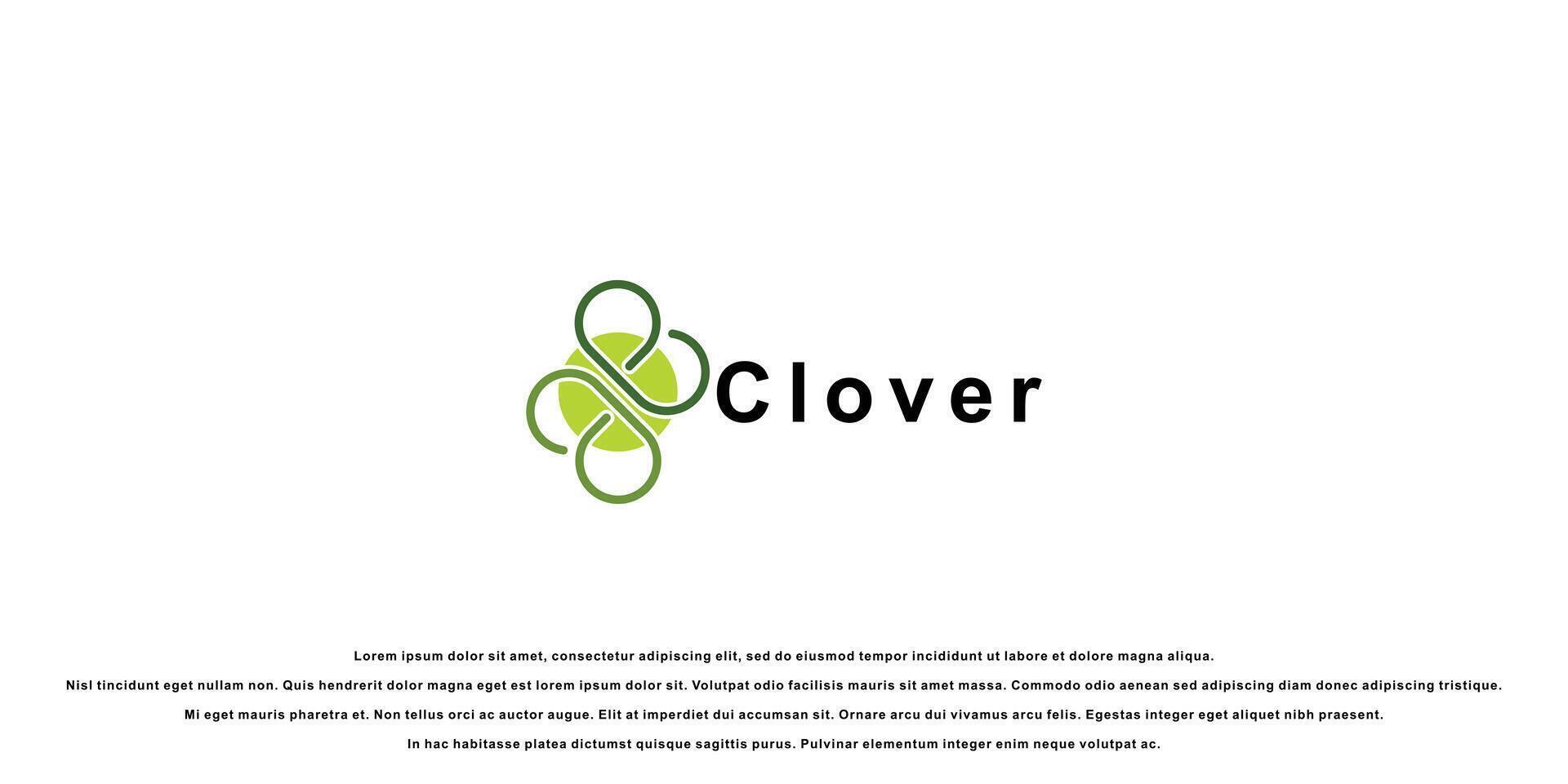 clover logo design vector