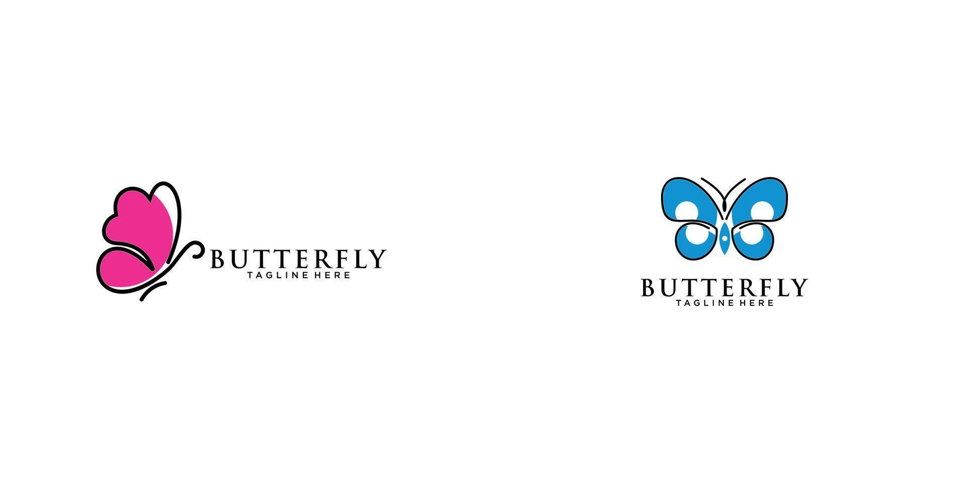 Creative butterfly logo design with modern concept vector