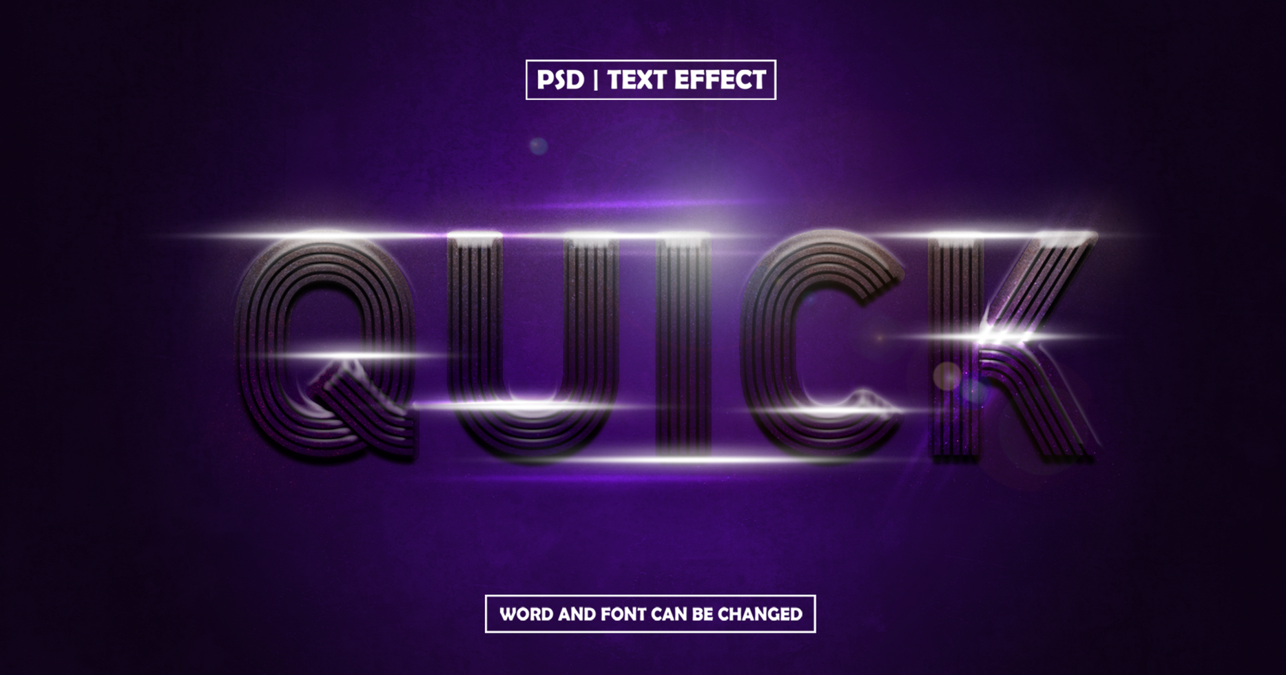 Quick editable text effect psd
