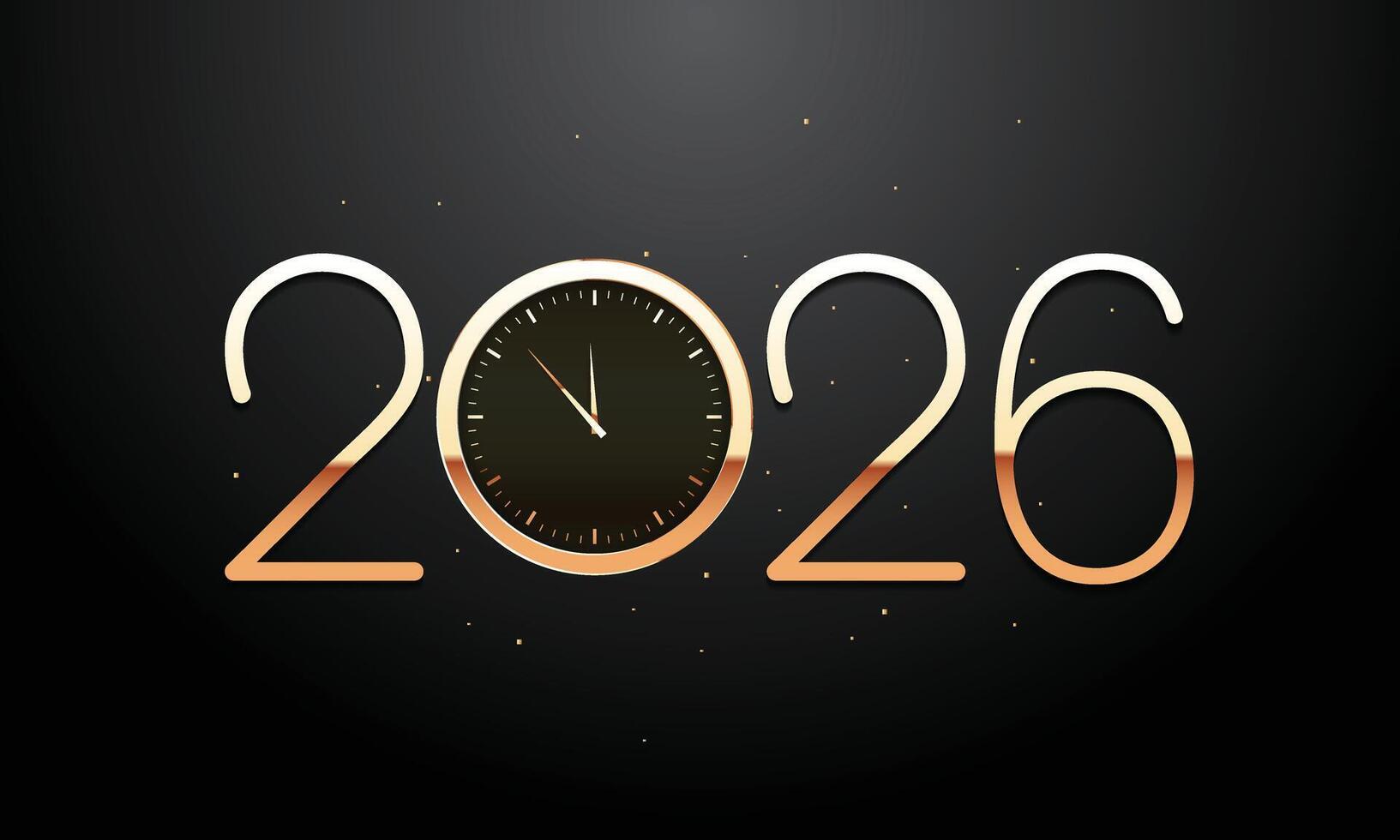 Golden 2026 numbers with grunge texture on black background vector