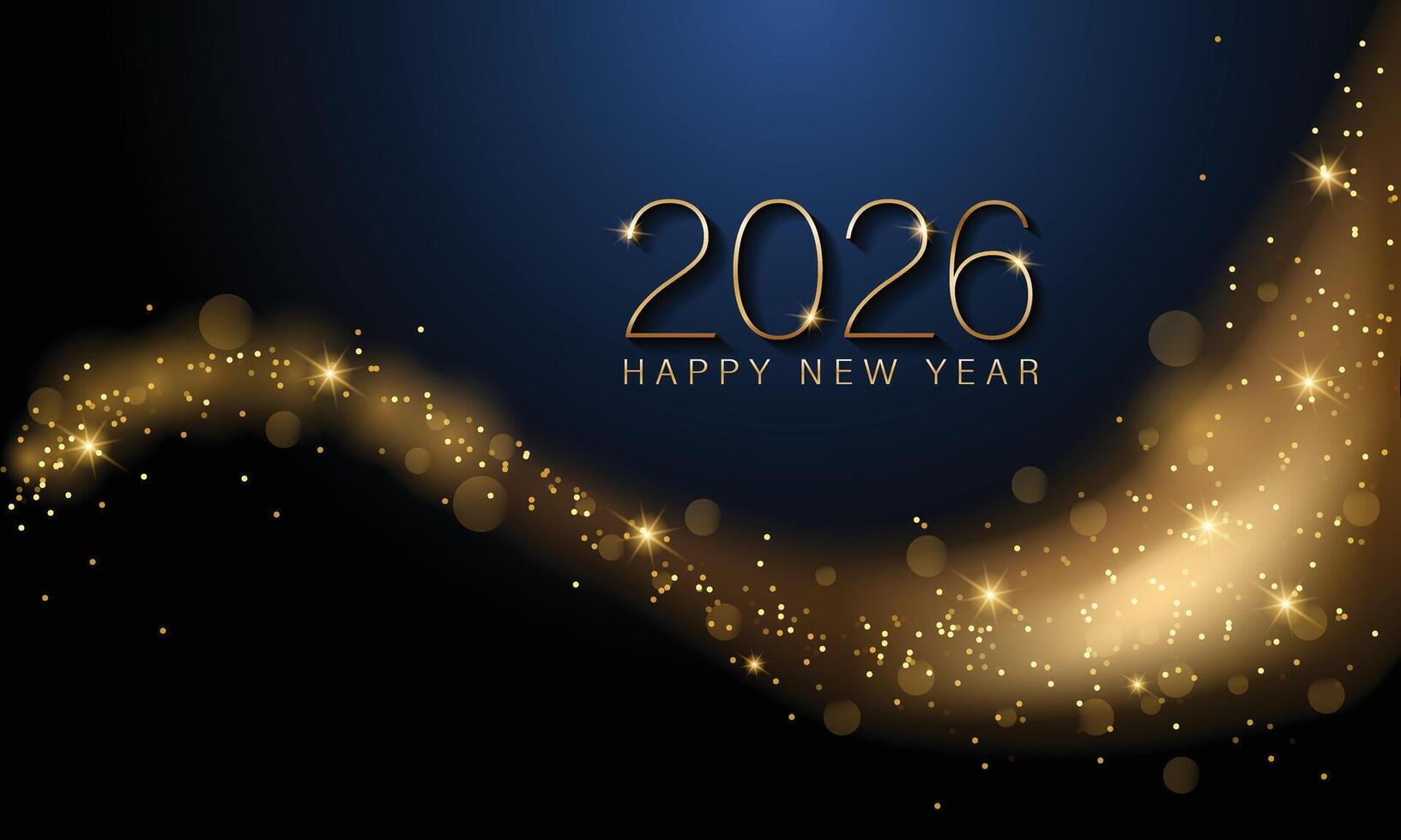 2026 new year bold letters golden symbol isolated vector