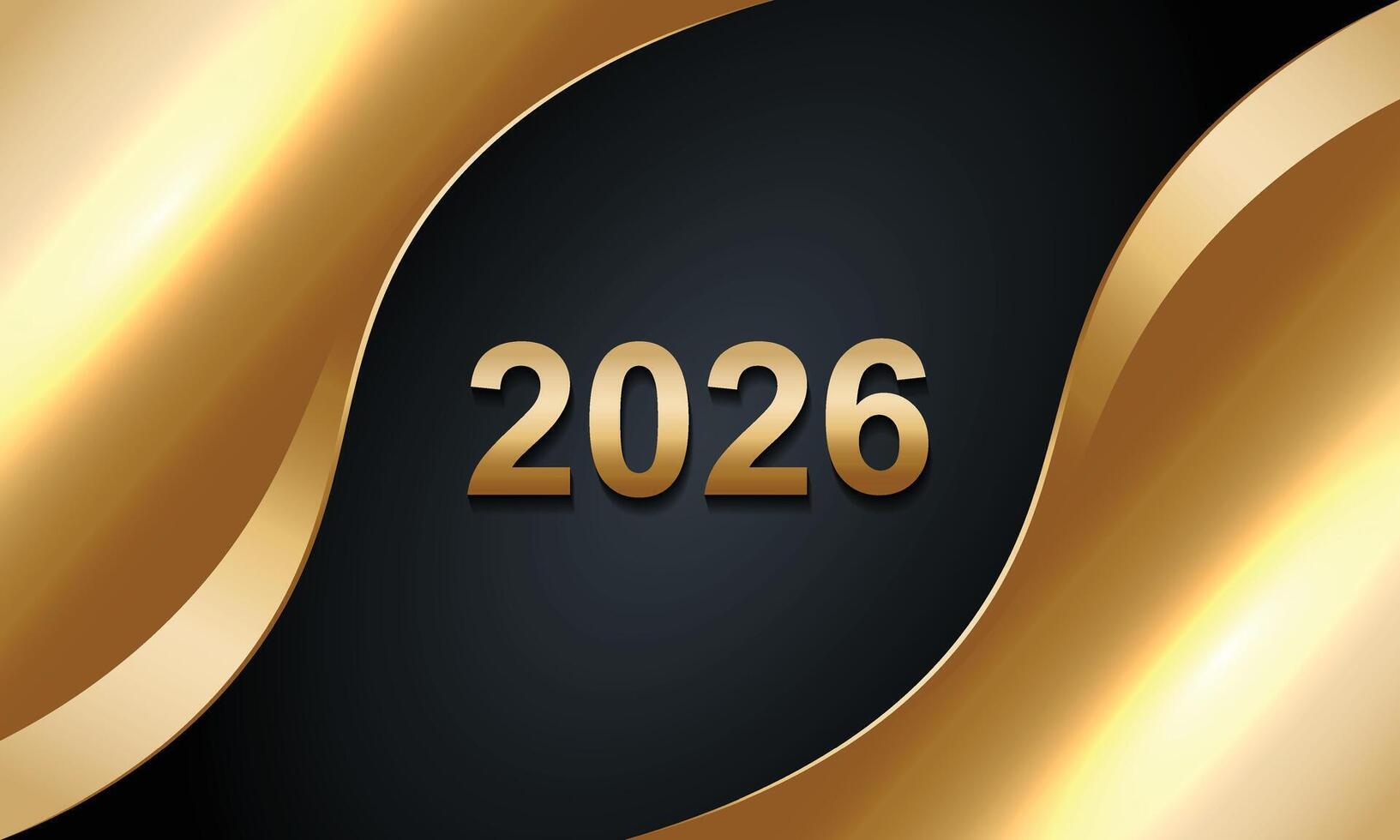 Happy new year, sylvester, new year's eve, number of year 2026 party event. vector