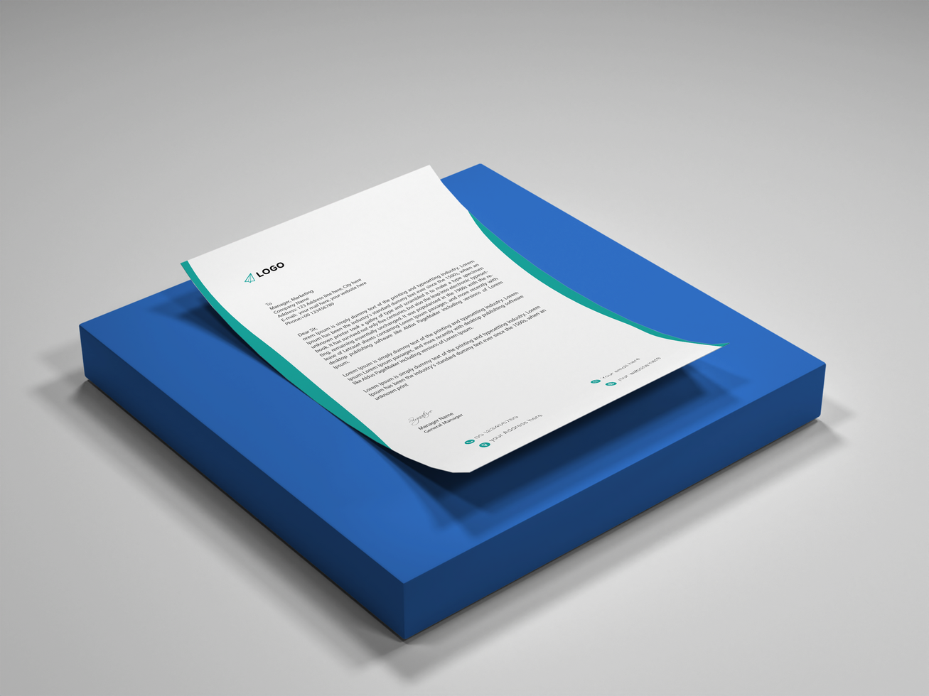Printable Letterhead Pad Mockup for Office Use. psd