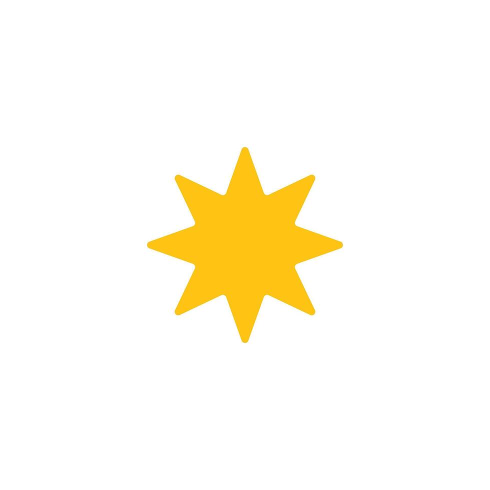 A yellow star on a white background vector