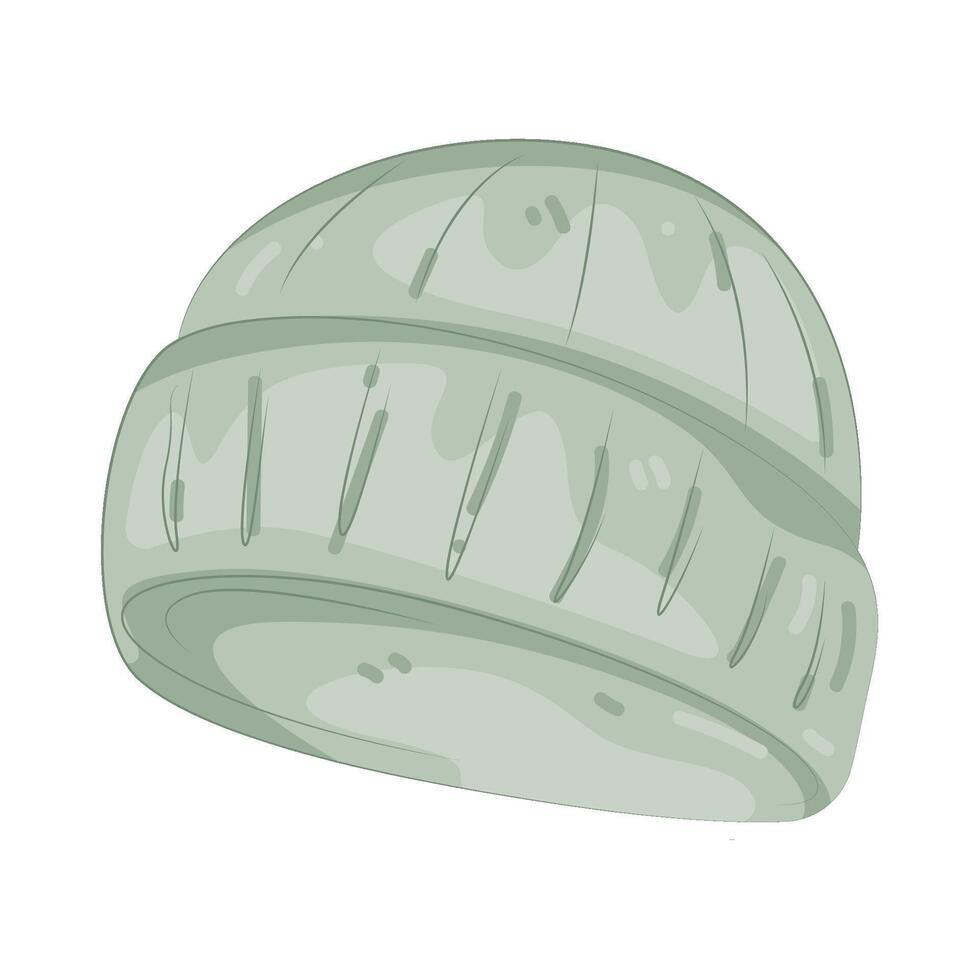 Illustration of green wool hat vector