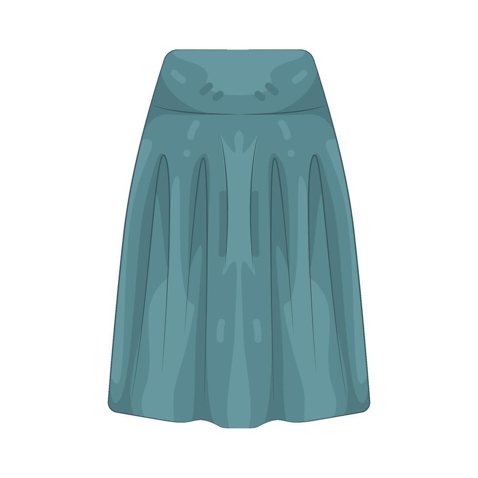 Illustration of Emerald Green Skirt vector