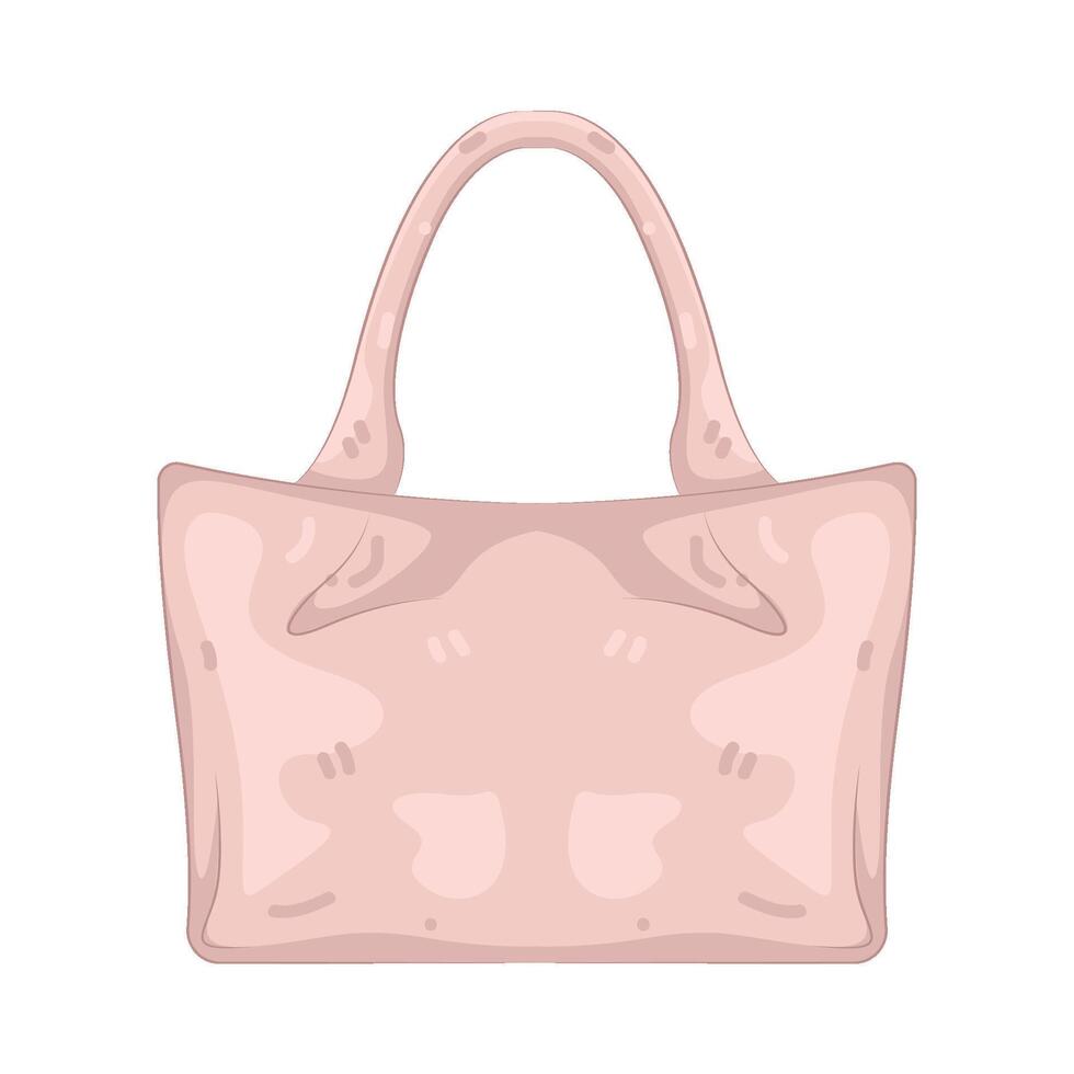 Illustration of pink tote bag vector