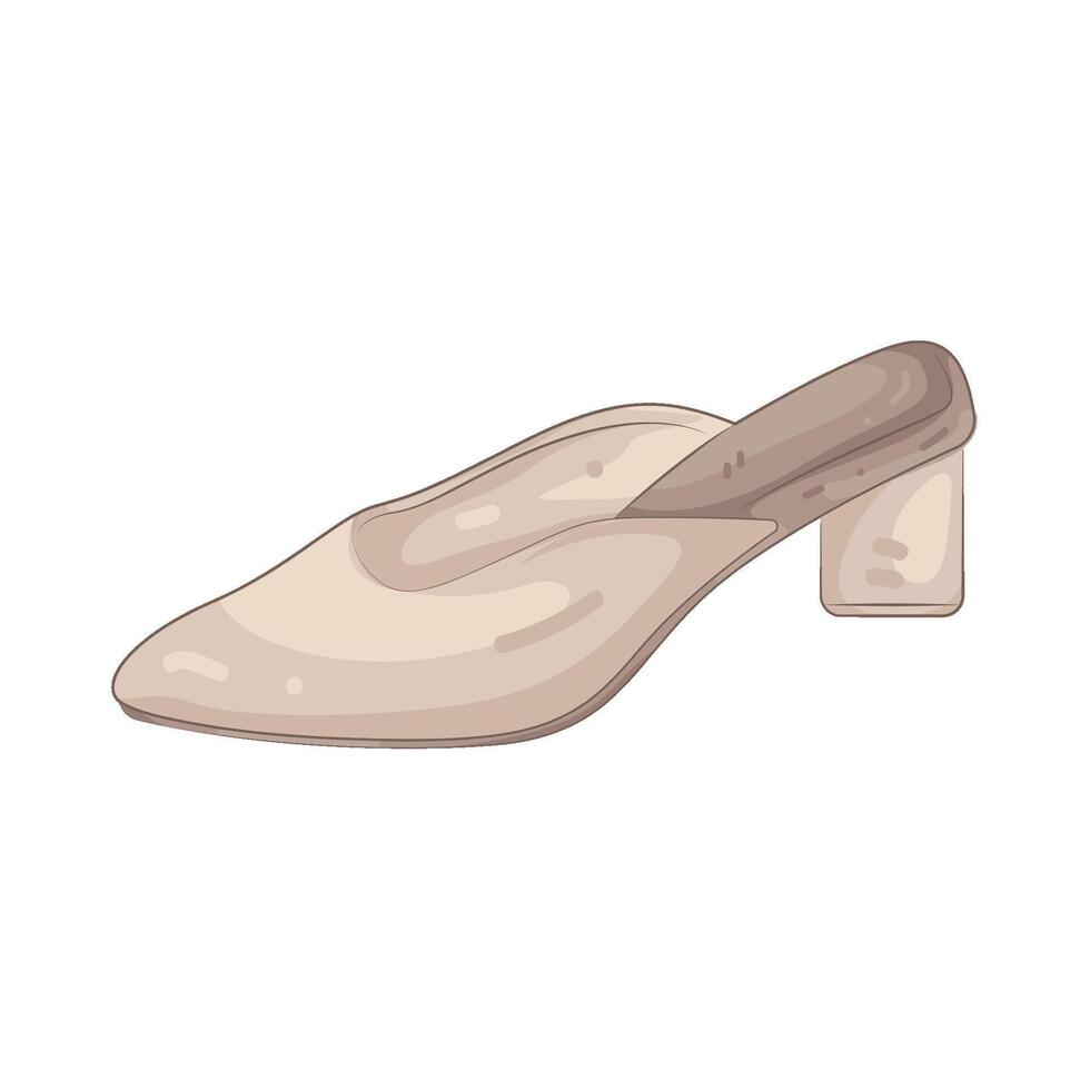 beige high heels vector
