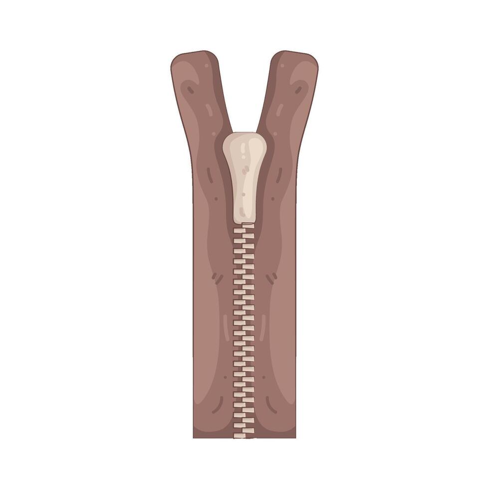 Illustration of Brown Zipper vector