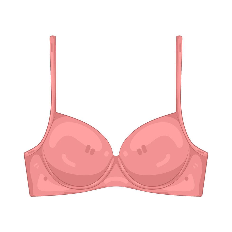 Illustration of Pink Bra vector