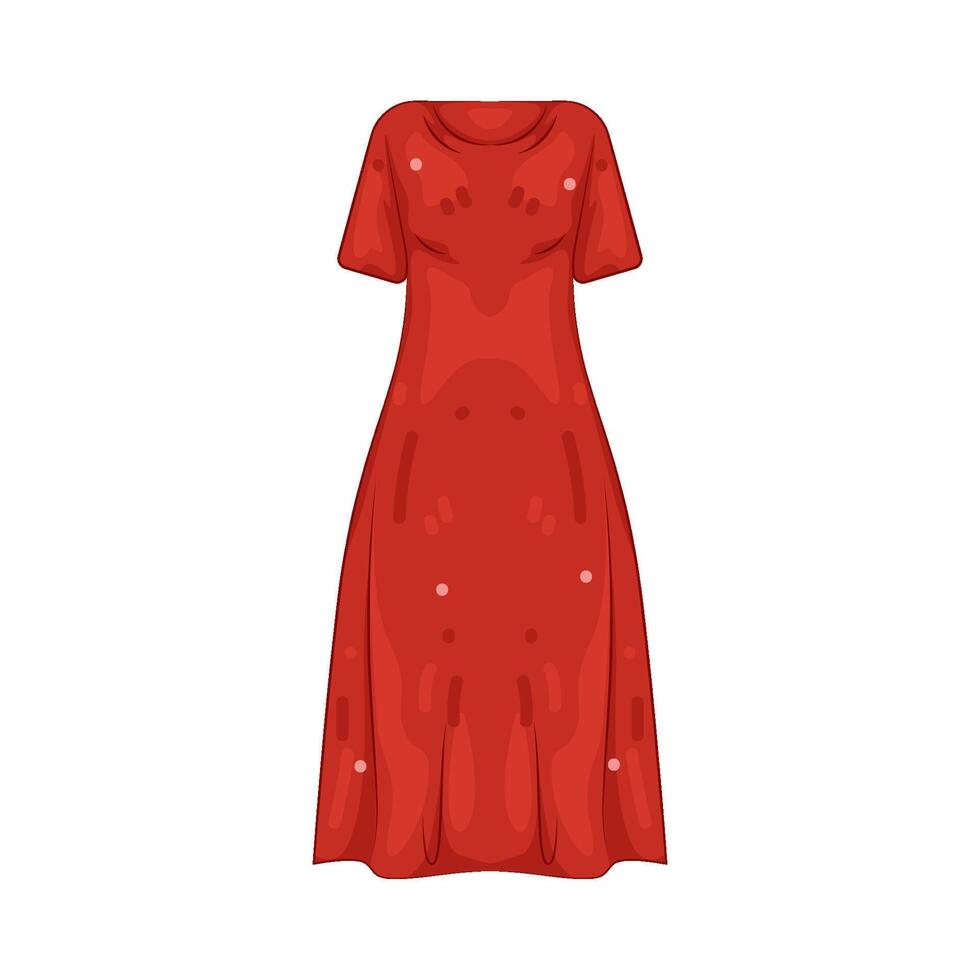 Illustration of Red Dress vector
